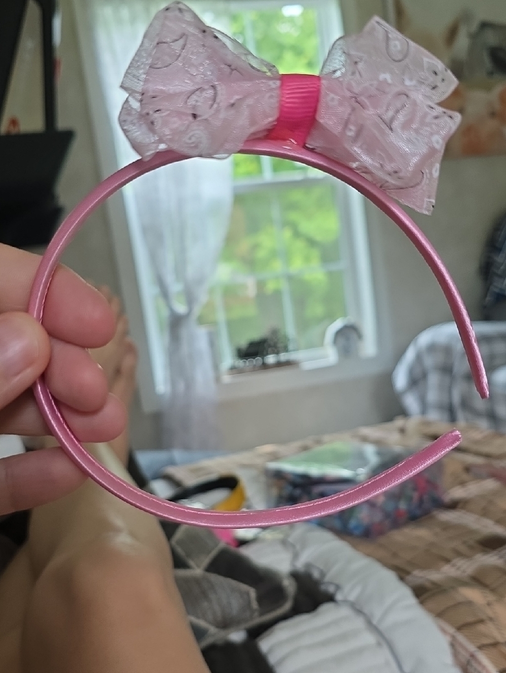 Pink Bow Kids Headband